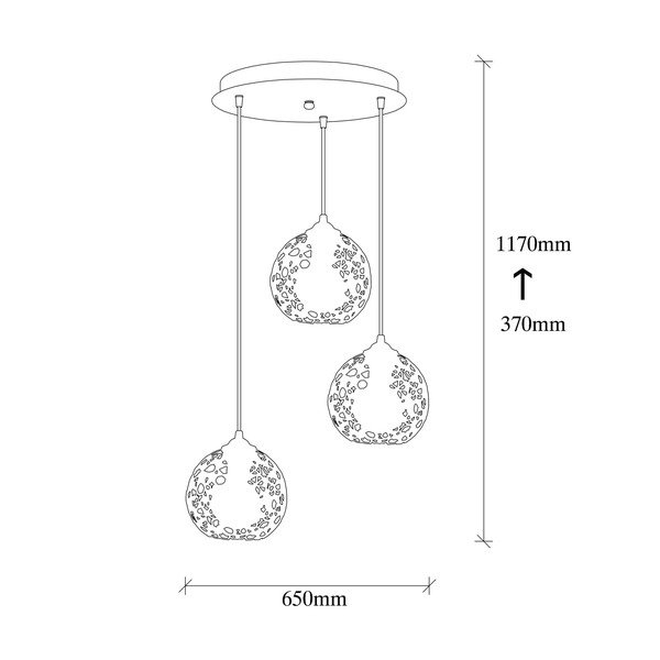 Melna piekaramā lampa ø 65 cm Fellini – Opviq lights-image-3