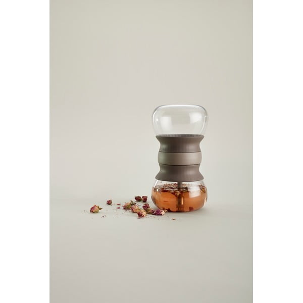 Gaiši brūna stikla tējkanna ar sietiņu 500 ml – Lékué-image-3