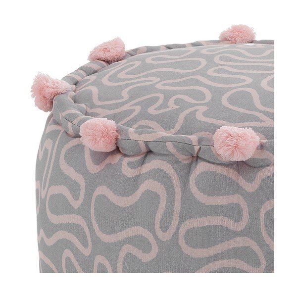 Gaiši rozā/gaiši pelēks pufs Tangle – Tomasucci-image-1