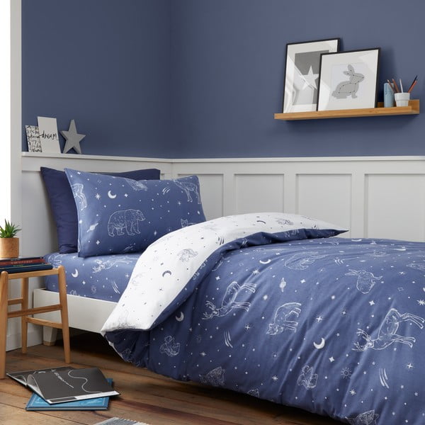 Flaneļa bērnu gultas veļa 120x150 cm Starlight Animals – Bianca