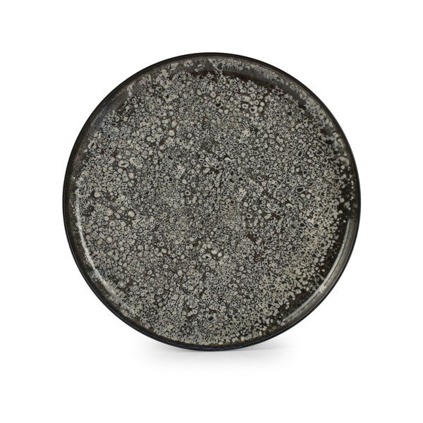 Melns/krēmkrāsas akmensmasas šķīvis ø 27 cm Gravel – ONA
