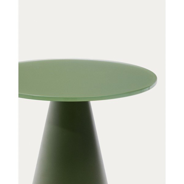 Apaļš sānu galdiņš ar stikla galda virsmu ø 30 cm Wilshire – Kave Home-image-3