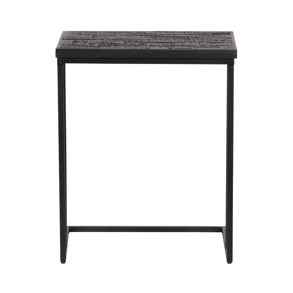 Melns sānu galdiņš ar pārstrādāta tīkkoka virsmu BePureHome Shape-image-2
