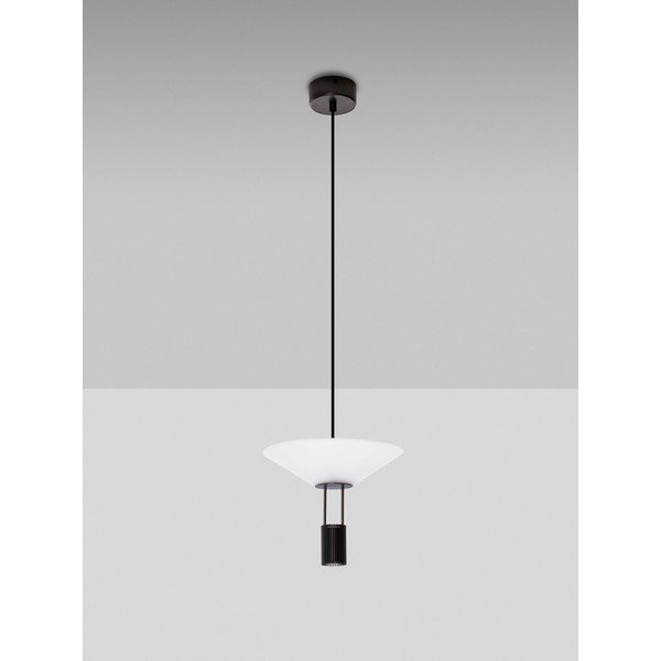 Matēti melna alumīnija LED piekaramā lampa ar akrila stikla abažūru ø 22 cm Anafi – Nova Luce-image-4