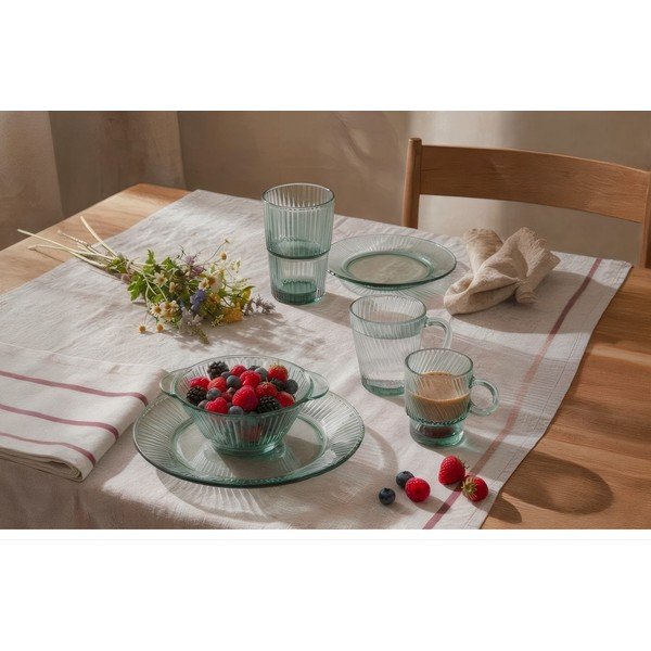 Zaļš deserta stikla šķīvis ø 21 cm Verde – Orion-image-1