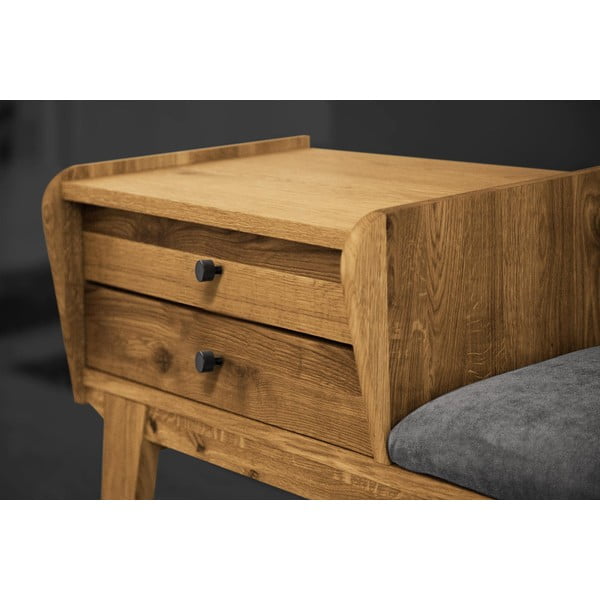 Ozolkoka sols ar atvilktnēm un gaiši pelēku sēdekli Retro – The Beds-image-4