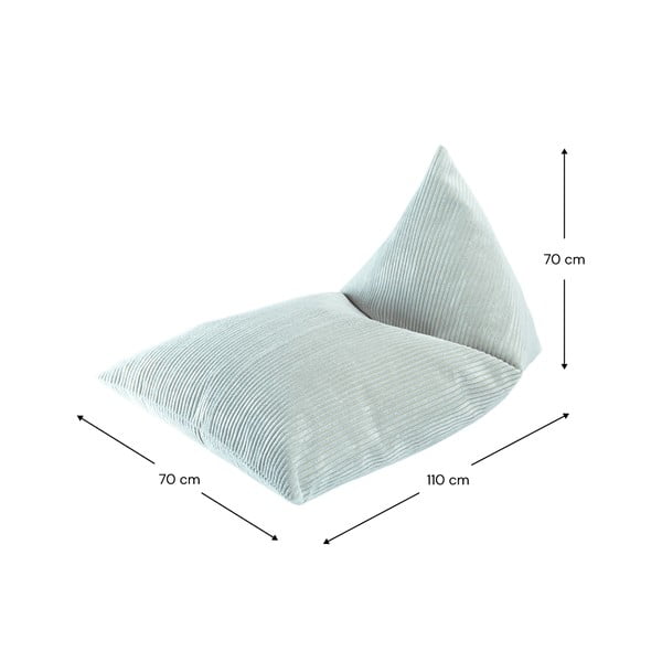 Piparmētru zaļš velveta bērnu sēžammaiss Big Lounger – Wigiwama-image-2