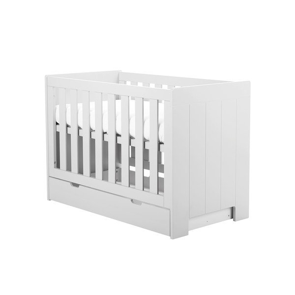 Balta bērnu gultiņa Pinio Calmo, 120 x 60 cm-image-2