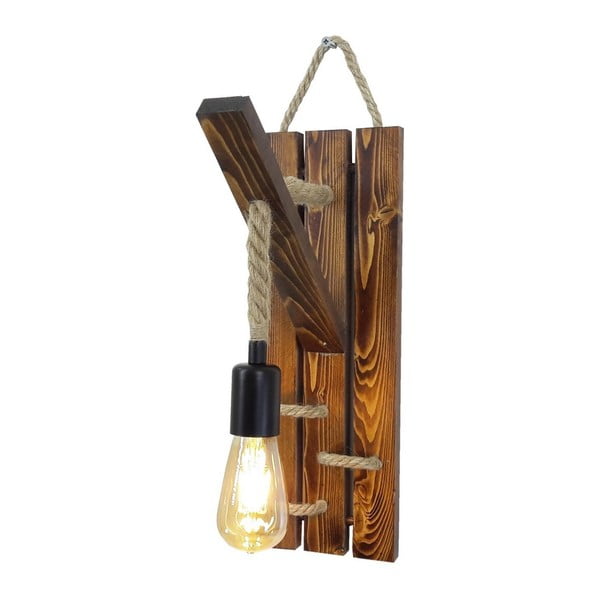 Sienas lampa no priedes koka Niki