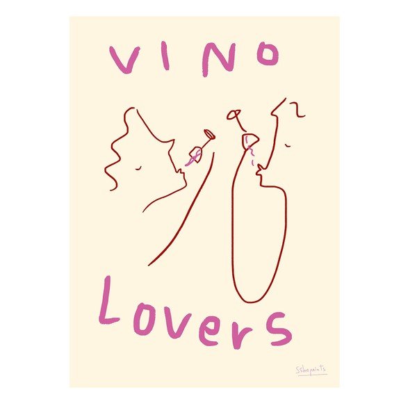 Plakāts 50x70 cm Vino Lovers – Ruby Hughes – The Poster Club