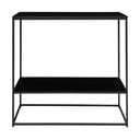 Melns konsoles galds ar melnu galda virsmu 80x36 cm Vita – House Nordic