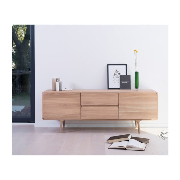 TV kumode no ozola masīvkoka Gazzda Fawn-image-1