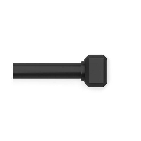 Matēti melna tērauda pagarināma aizkaru stanga 107 - 305 cm Geo – Umbra