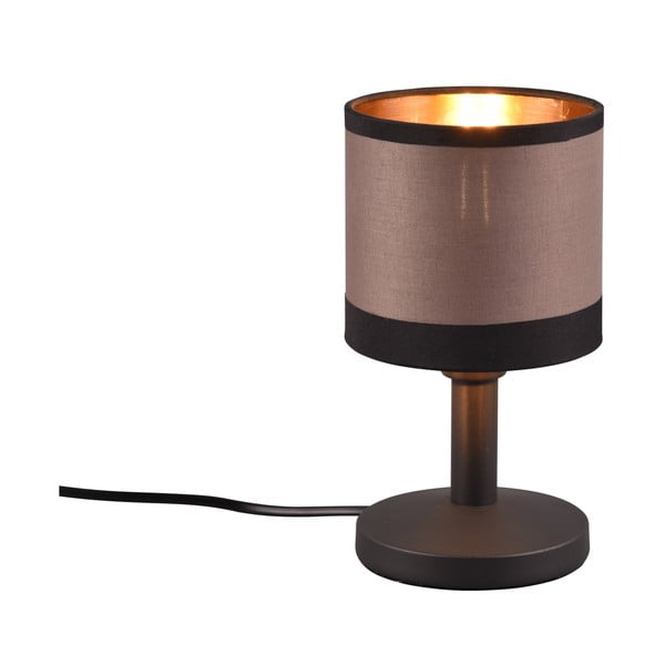 Melna/brūna galda lampa (augstums 22 cm) Davos – Reality-image-1