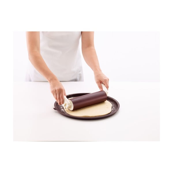 Brūns apaļš silikona picas paliktnis Lékué Pizza, ⌀ 36 cm-image-2