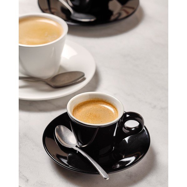 Melna espreso porcelāna tasīte 80 ml Barista – BonBistro-image-1