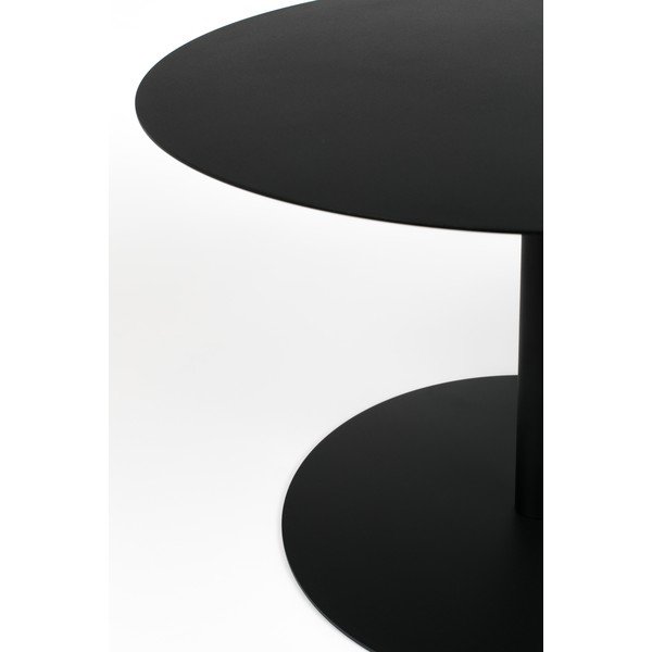 Melns metāla apaļš žurnālgaldiņš ø 60 cm Snow – Zuiver-image-3
