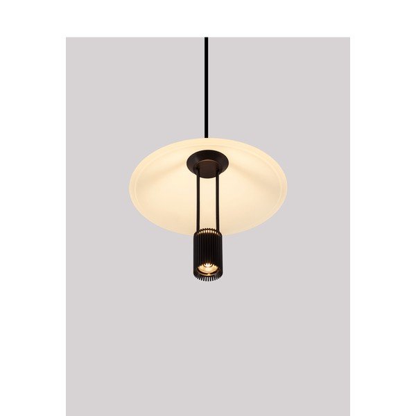Matēti melna alumīnija LED piekaramā lampa ar akrila stikla abažūru ø 22 cm Anafi – Nova Luce-image-2