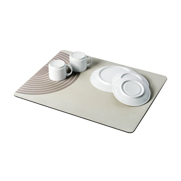 Bēšs gumijas trauku žāvēšanas paliktnis 50x40 cm Dima – Wenko