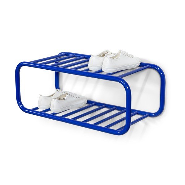 Zils metāla piekarināms apavu plaukts 72x28x35 cm Retro – Spinder Design-image-3