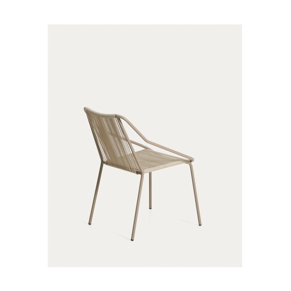Krēmkrāsas/pelēkbrūns dārza krēsls Zivia – Kave Home-image-4