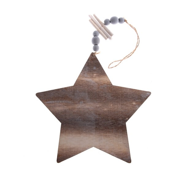 Koka piekaramais rotājums zvaigznes formā Dakls , garums 22,5 cm