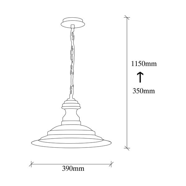 Bronzas krāsas piekaramā lampa ar metāla abažūru ø 39 cm Obyla – Opviq lights-image-4