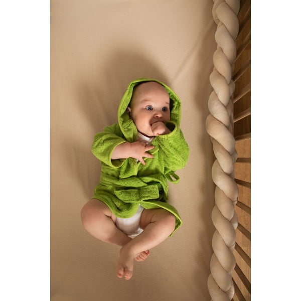 Tumši rozā kokvilnas bērnu halāts 1–2 gadiem – Tiseco Home Studio-image-3