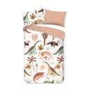 Brūna/bēša kokvilnas bērnu gultas veļa 100x135 cm Dino – Good Morning