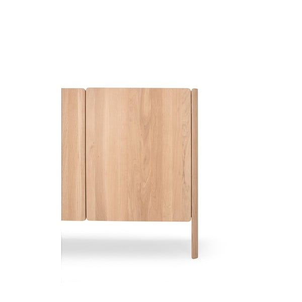 Dabīga toņa ozola masīvkoka kumode 220x85x42 cm Dvor – Gazzda-image-1