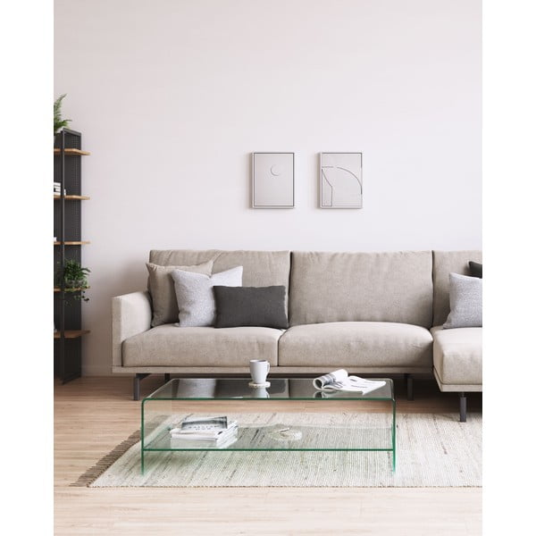 Stikla žurnālgaldiņš 55x110 cm Burano – Kave Home-image-3