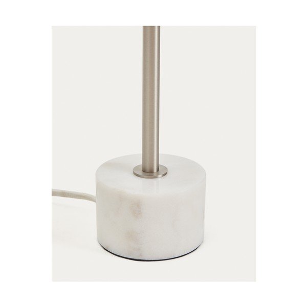 Sudraba krāsas metāla galda lampa (augstums 32,5 cm) Lynor – Kave Home-image-4