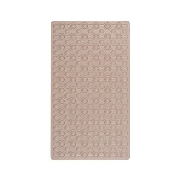 Pelēks un bēšs neslīdošs vannas istabas paklājs Wenko Rocha, 70 x 40 cm