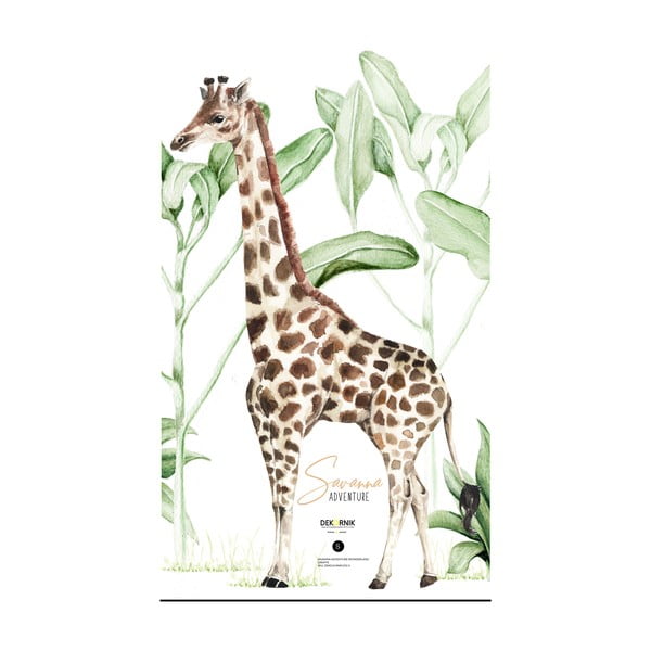 Sienas uzlīme ar žirafi Dekornik, 77 cm