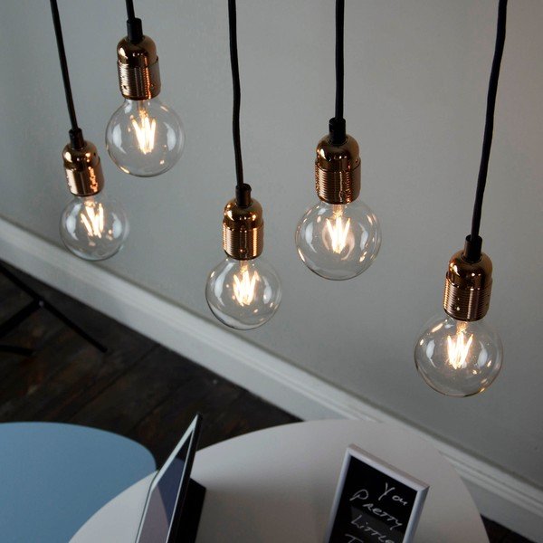 Piecdaļīga piekarināmā lampa ar vara detaļām Sotto Luce Uno-image-2