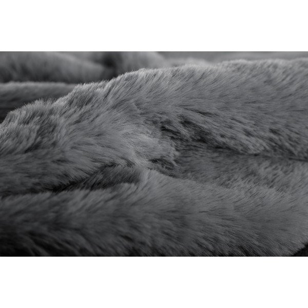 Pelēks pleds no mākslīgās kažokādas 150x200 cm Ruby – Tiseco Home Studio-image-1