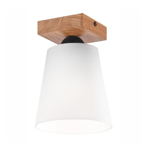 Balta griestu lampa ar auduma abažūru ø 15 cm Lula – LAMKUR