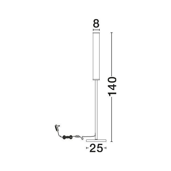 Balta/misiņa krāsas LED stāvlampa ar marmora imitāciju (augstums 140 cm) Nolia – Nova Luce-image-2