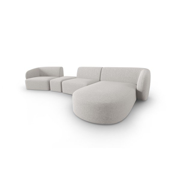 Gaiši pelēks stūra dīvāns (ar labo stūri) Shane – Micadoni Home-image-2