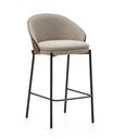 Brūns/bēšs bāra krēsls (sēdekļa augstums 65 cm) Eamy – Kave Home