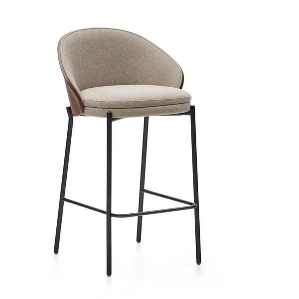 Brūni/bēši bāra krēsli (2 gab.) (sēdekļa augstums 65 cm) Eamy – Kave Home
