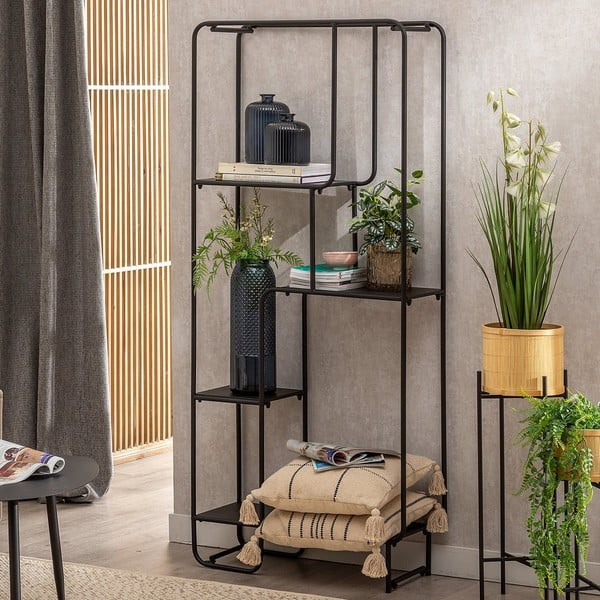 Melns metāla plaukts 76x180 cm Sleco – Ixia-image-1