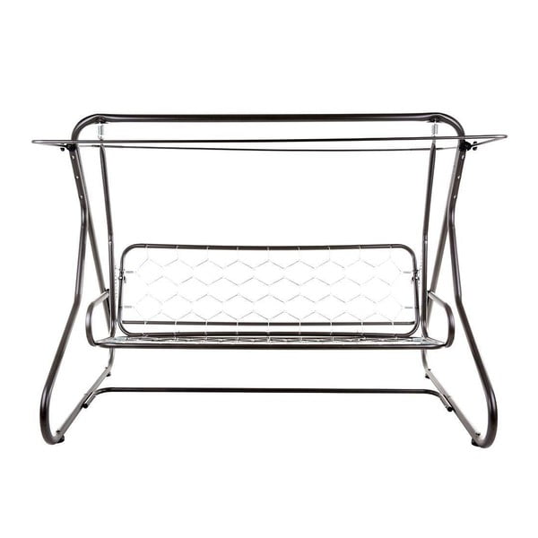 Pelēka metāla dārza šūpoles Milano – Dajar-image-2