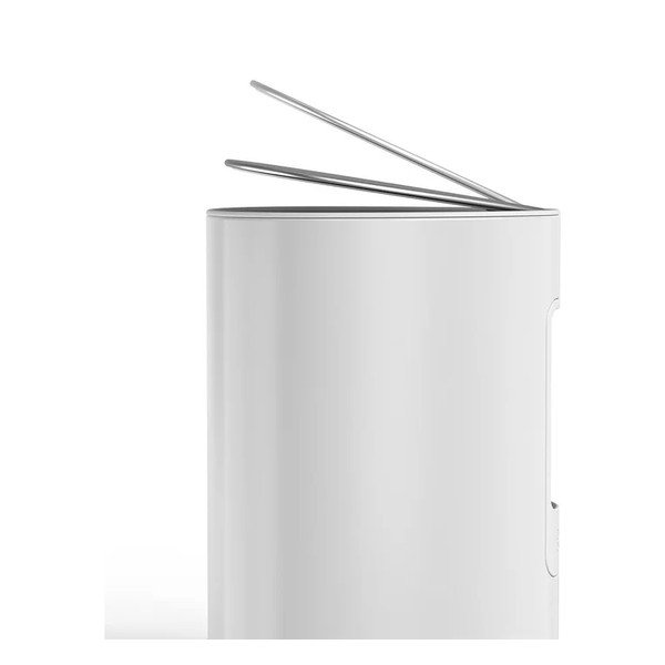 Spīdīgi balta nerūsējošā tērauda atkritumu tvertne ar pedāli 5 l EasyStore Luxe – Joseph Joseph-image-4