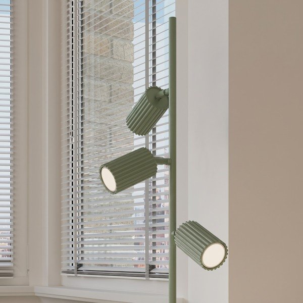 Zaļa alumīnija stāvlampa ar saliekamu konstrukciju (augstums 155 cm) Gleam – Sollux-image-2