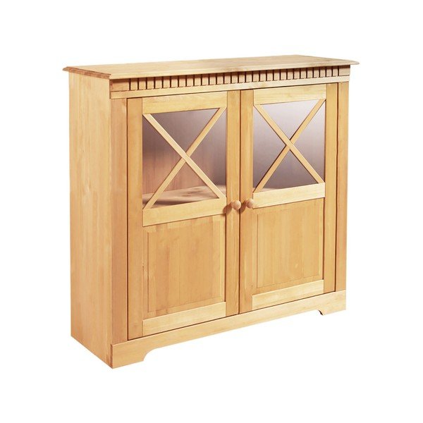 Dabīga toņa priedes masīvkoka vitrīna 95x35 cm Lisa – Støraa-image-2