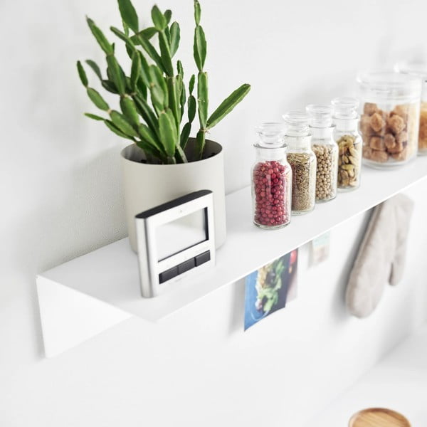 Balts metāla sienas plaukts 90 cm – YAMAZAKI-image-2