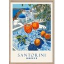 Drukāta glezna ar rāmi 50x70 cm Santorini – Styler