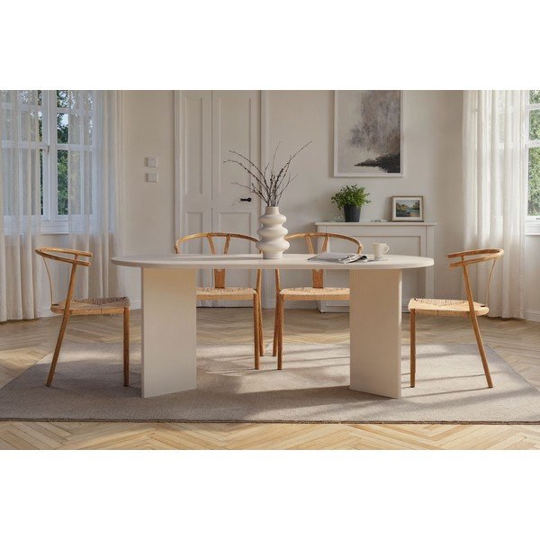 Daļēji spīdīgs ēdamgalds 89,5x180 cm Sablin – Kalune Design-image-2