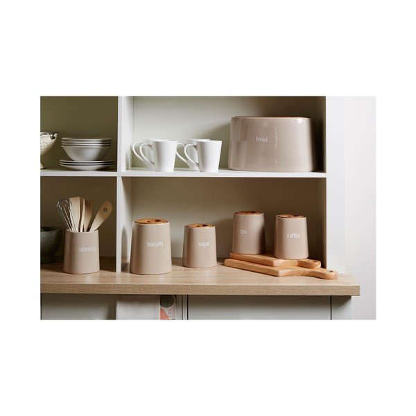 Krēmkrāsas cukura burka ar bambusa vāku Premier Housewares Fletcher, 800 ml-image-1